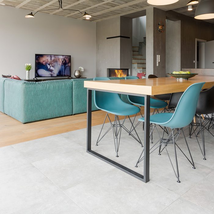 Modern house with concrete roof Interior of modern house with concrete roof
